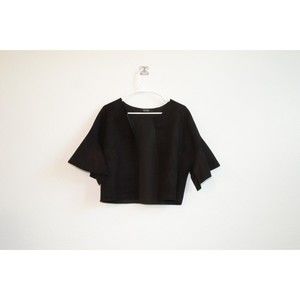 Akira Suede Crop Black Blazer Size Large